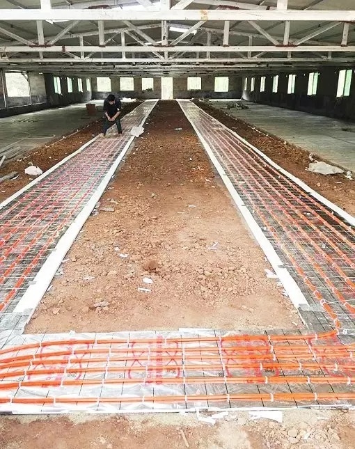 豬場(chǎng)空氣源熱泵地暖盤(pán)管回路 豬場(chǎng)空氣源熱泵地暖盤(pán)管回路